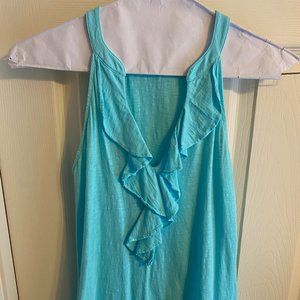Lilly Pulitzer turquoise sleeveless shirt size small